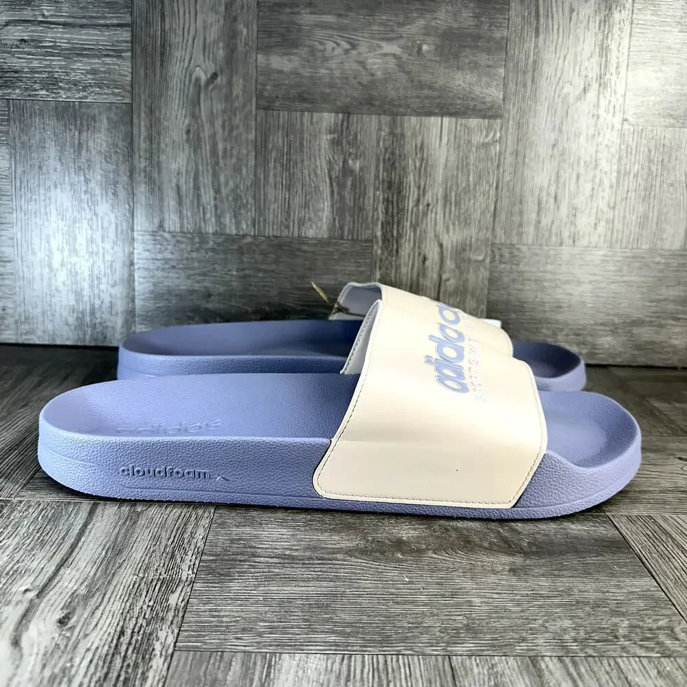 Adidas Adilette Shower Slides Mens 17 Lavender Cloudfoam Sandals NEW GZ5922